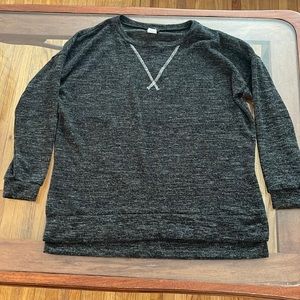 Byrdie Top Crewneck Oversized Gray Sweatshirt